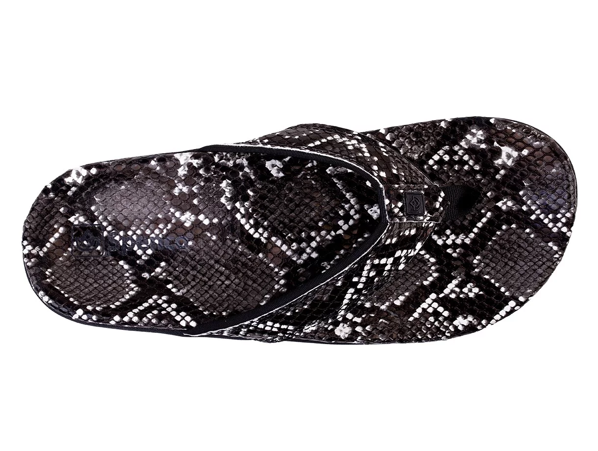 Spenco Yumi Nuevo Snake Women's Orthotic Thong Sandal - Curated Treasures Market