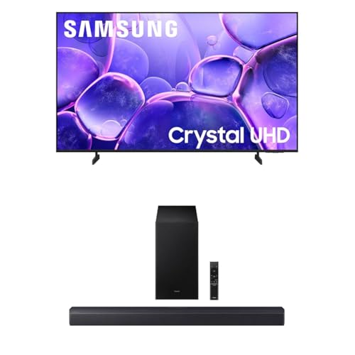 Samsung 43-Inch Class Crystal UHD U8000F 4K Smart TV (2025 Model) Endless Free Content, Crystal Processor 4K, MetalStream Design, Knox Security