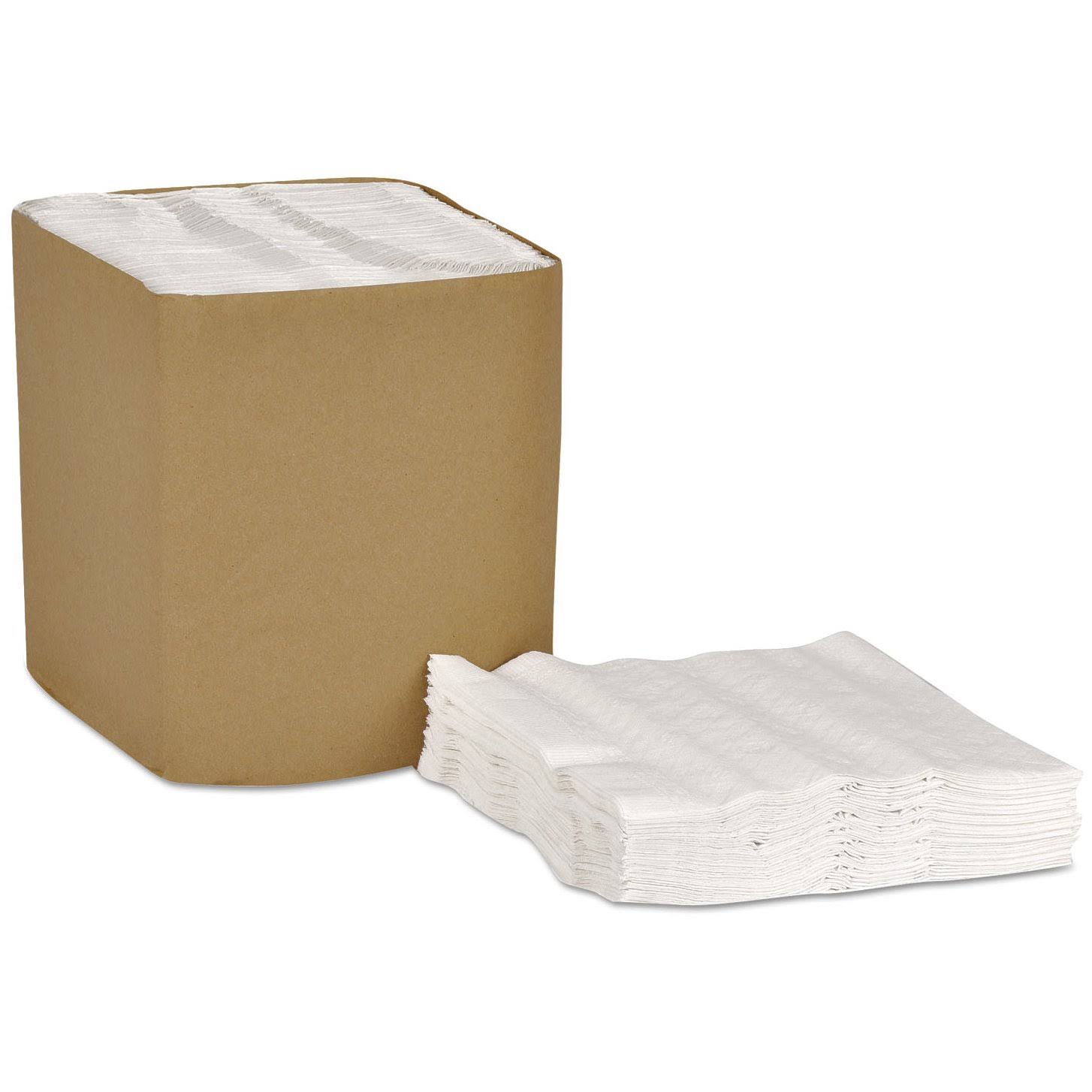 Universal White 1/8 Fold 1-Ply Dinner Napkins, 3000/Carton