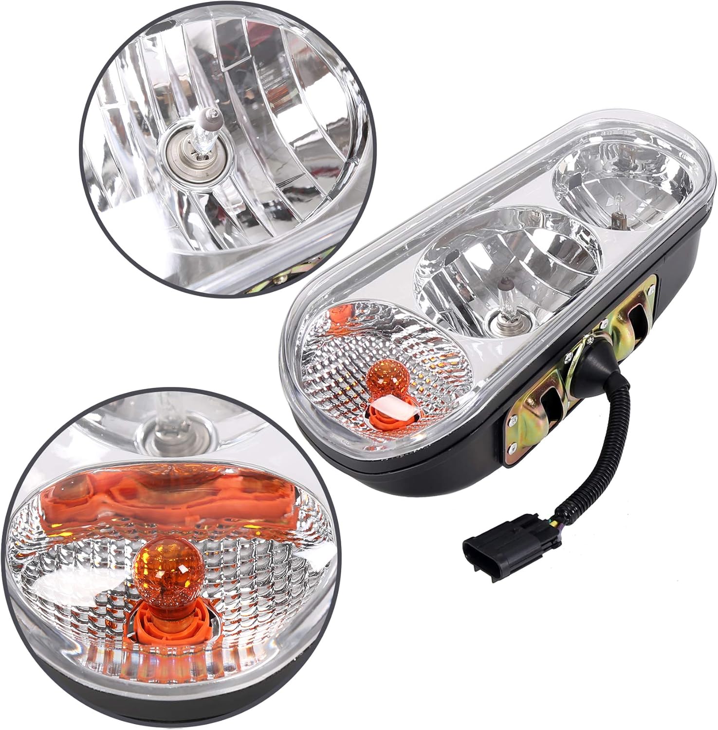 Universal Halogen Snow Plow Lights Kit for Boss Western Meyer Blizzard Curtis Snowdog
