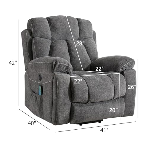 CANMOV Large Power Lift Recliner Chair with Massage and Heat for Elderly