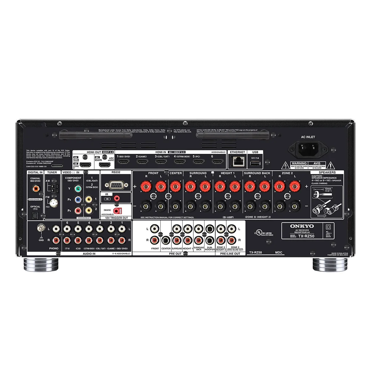 Onkyo TX-RZ50 9.2 Channel Network 8K AV Receiver - Radiant Selections