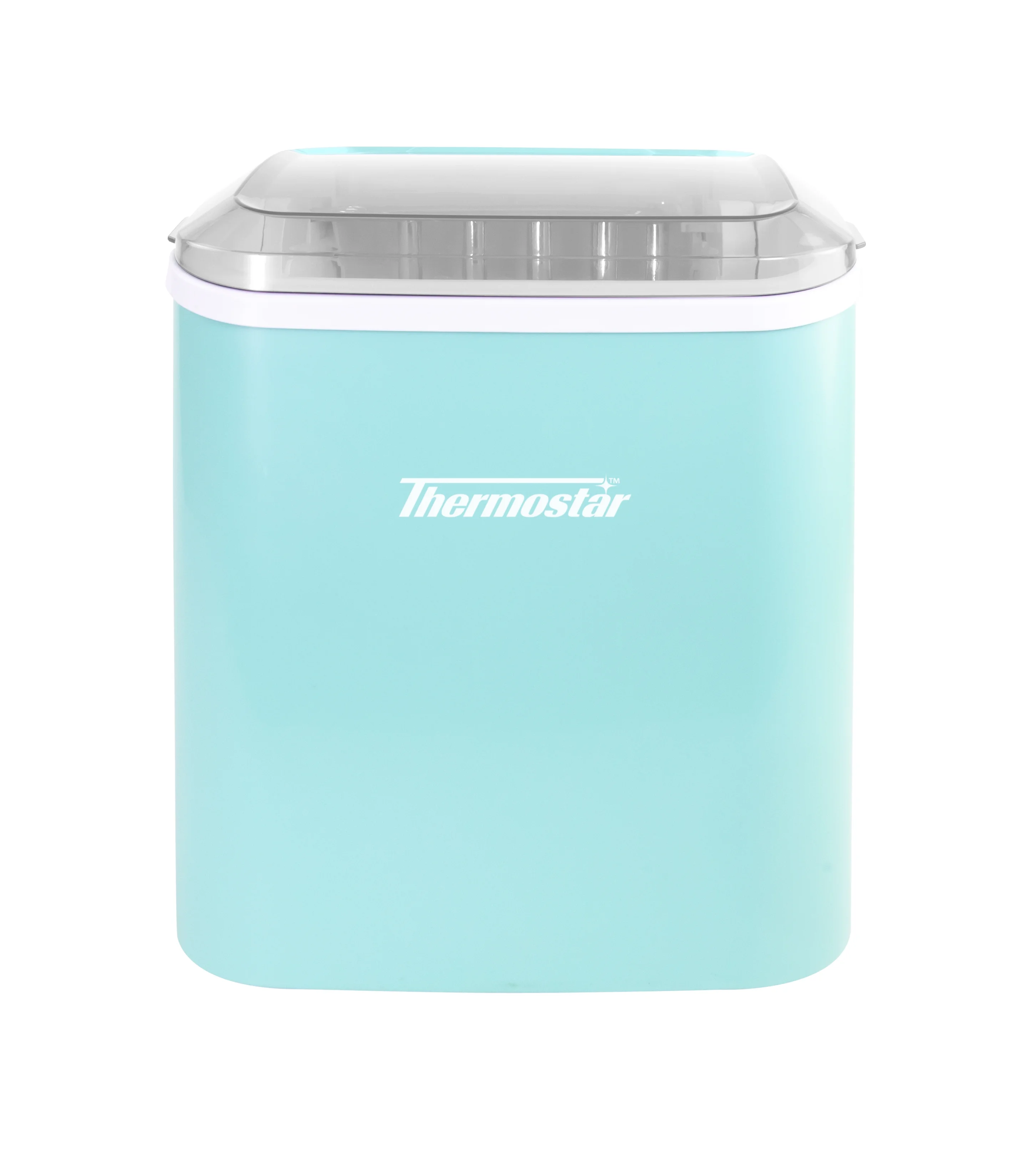 Thermostar TSICEBNHSC26AQ 26-Pound Automatic Self-Cleaning Portable Countertop Ice Maker Machine, Aqua