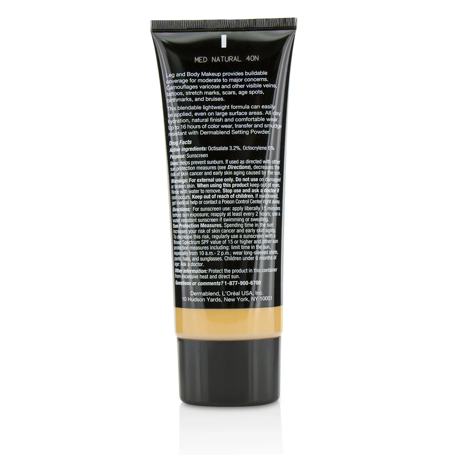 Dermablend Leg and Body Make Up Buildable Liquid Body Foundation Sunscreen Broad Spectrum SPF 25 - #Light Beige 35C 100ml/3.4oz