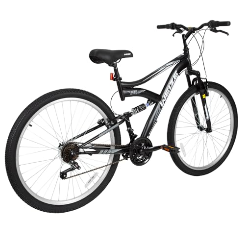 WEIZE Mountain Bike, 26 27.5 inch Outdoor Hybrid Bikes,18-Speed/High-Carbon Steel/Dual Full Suspension, Adjustable Ergonomic Seat for Men Women Adult