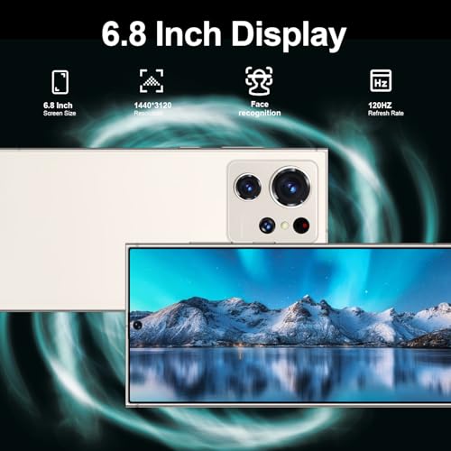 S24 Ultra Unlocked Cell Phones Smartphone with Built-in Pen 8+256GB Android 13 Phones 6.8" HD Screen Dual SIM 108MP+48MP Camera 6800 mAh (Green)