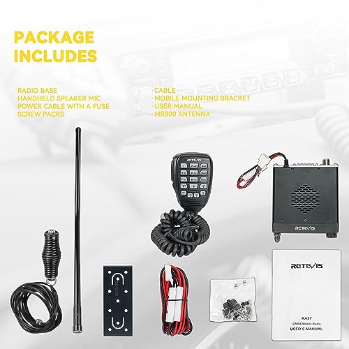 Retevis GMRS Communicate Kit, RT97 GMRS Base Repeater, RA87 GMRS Radios, HA1G GMRS Two Way Radio 2 Pack, GMRS Base Antenna