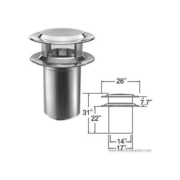 Duravent 14DCA-VC DuraChimney II 14-inch Chimney Cap