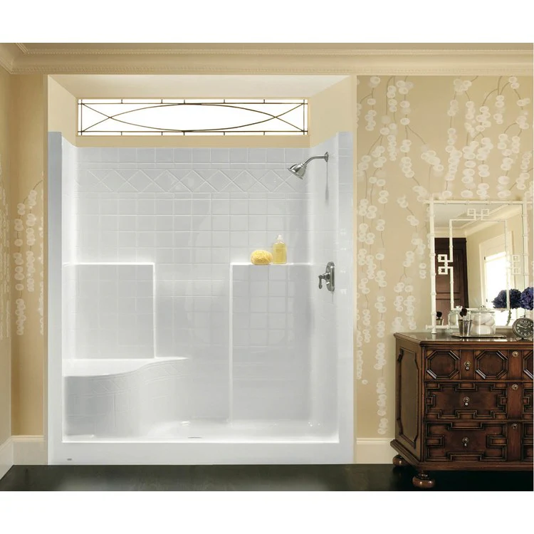 Shower Module 60 x 36 x 76 Inch Acrylic White 1 Pieces Right Hand Seat