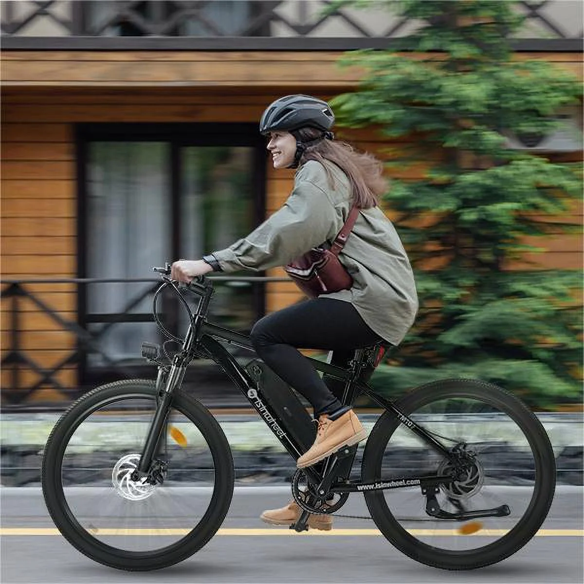 iSinwheel M10-W Electric Bike Adult 500W, 26"Commuting Electric Mountain Bike 20mph 55+ Miles, 36V Removable Battery, Professional 35-Speed