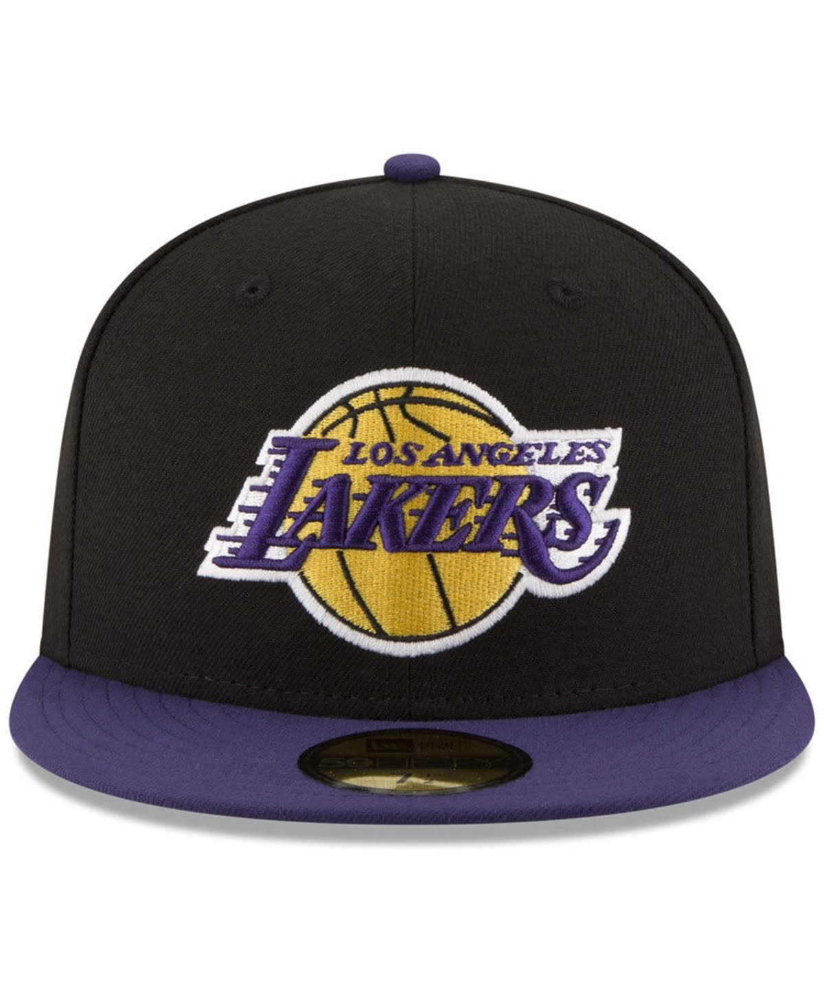New Era Los Angeles Lakers Basic 2 Tone 59FIFTY Fitted Cap - Black/Purple
