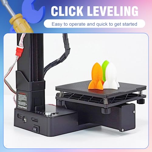 K10 Small Entry Level Portable 3D Printer - Compact FDM 3D Printer with Removable Build Plate, 100x100x100mm Build Volume