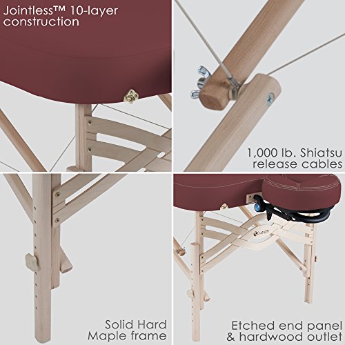 EARTHLITE Premium Portable Massage Table Package SPIRIT - Spa-Level Comfort, Deluxe Cushioning incl. Flex-Rest Face Cradle & Strata Face Pillow