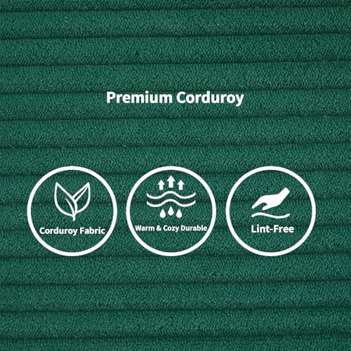 Convertible Sleeper Sofa Bed with Cylindrical Pillow, Corduroy Folding Mattress Couch with Fixed-Shape Frame