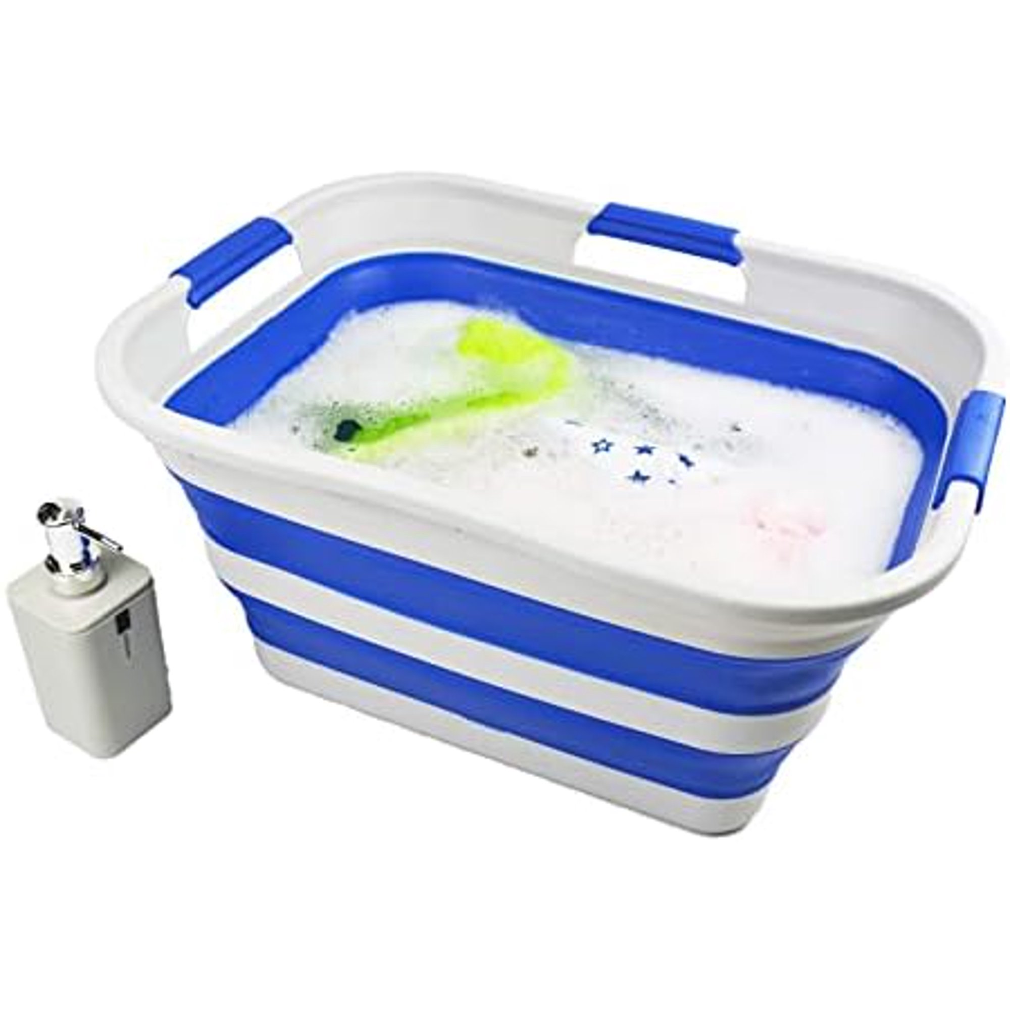 30L(8 gallon) Collapsible Plastic Laundry Basket - Foldable Pop Up Storage Container/Organizer - Space Saving Hamper/Basket