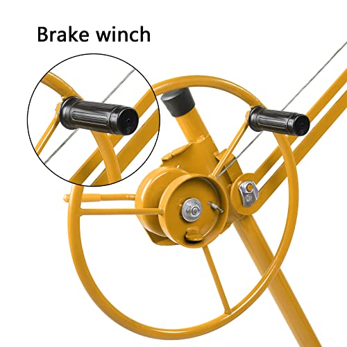Winado 16 FT Drywall Lift Panel Rolling Hoist Jack Lifter Sheetrock, Drywall Lifting Construction Tools Caster Wheel with Adjustable Telescopic Arm