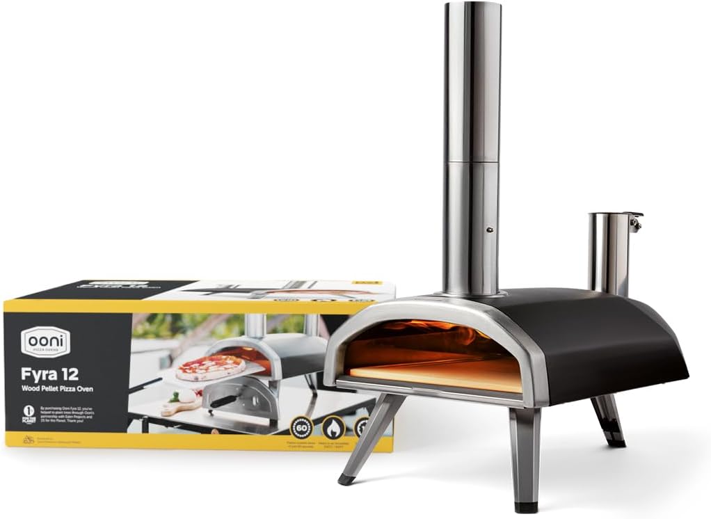 Ooni Fyra 12 Wood Pellet Pizza Oven - Portable Outdoor Pizza Oven, Woodfired & Stonebaked Pizza Maker, Countertop Pizza Oven Grill