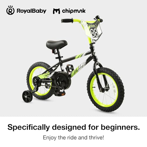 Chipmunk Kids Bike Toddlers 12 14 16 18 Inch Wheel Bicycle Beginners Boys Girls Ages 3-11 Years, Multiple Color Options