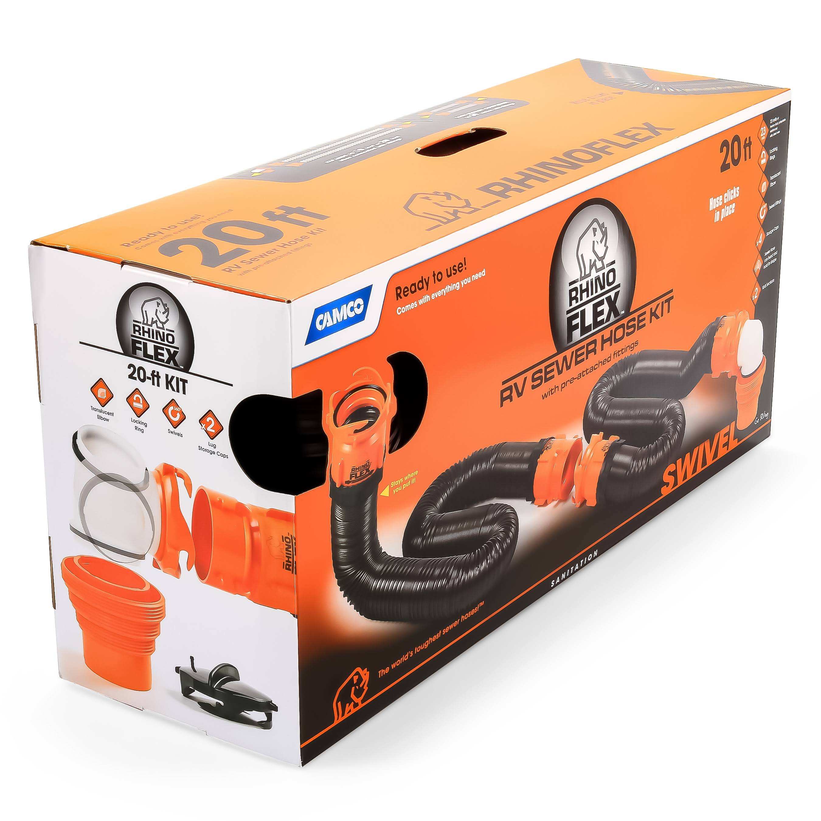 Camco RhinoFLEX 20& Sewer Hose Kit 39741