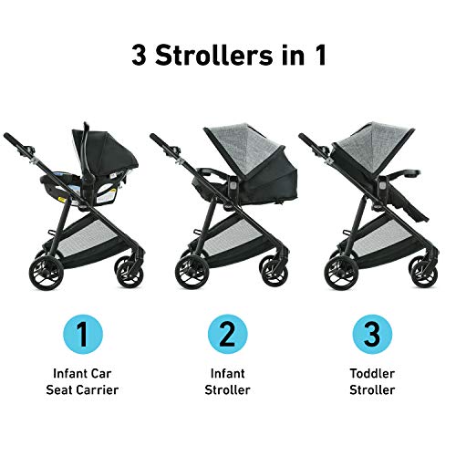 Graco, Modes Element Travel System Includes Baby Stroller with Reversible Seat Extra Storage Child Tray and SnugRide 35 Lite LX Infant Car Seat