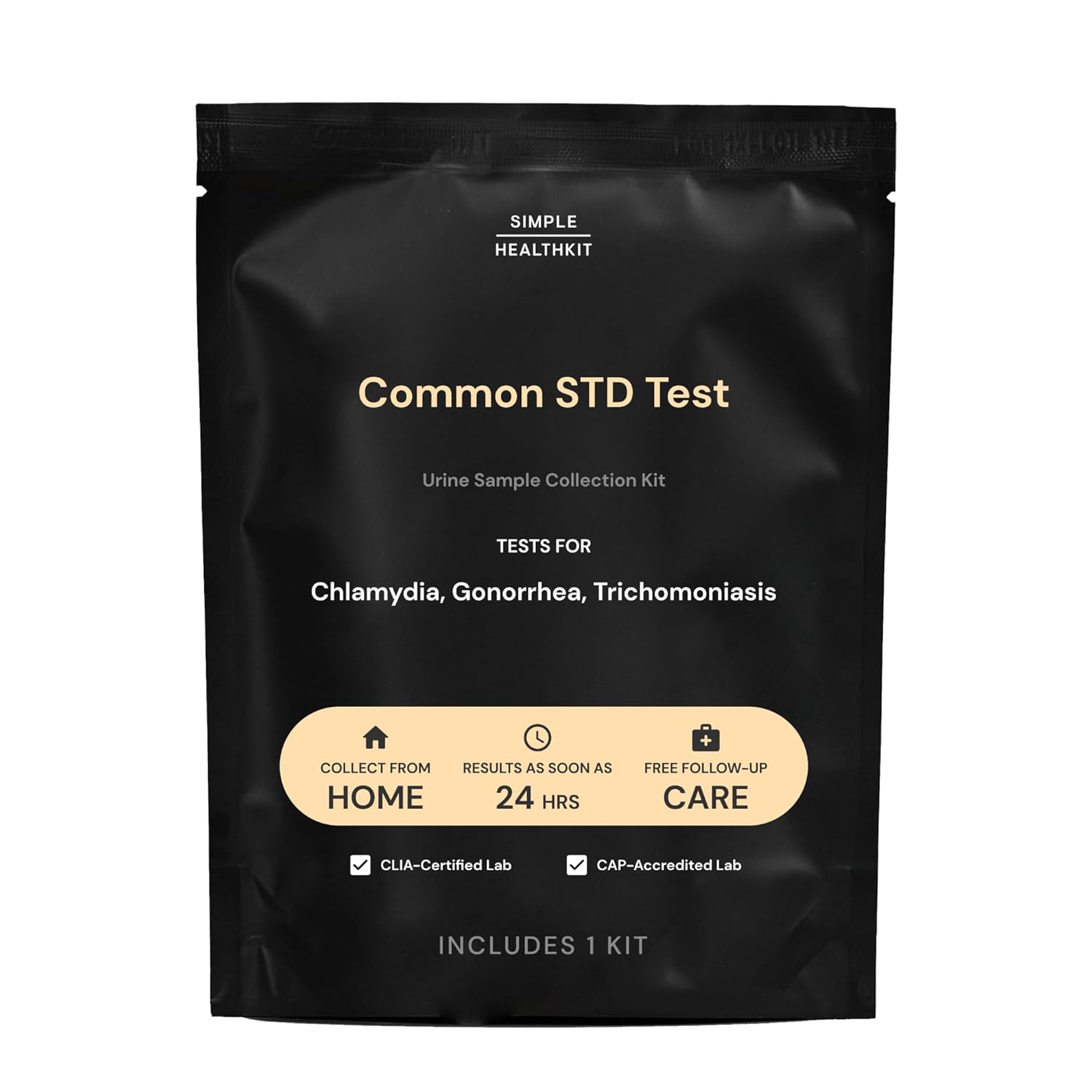 At-Home STD Test for Chlamydia, Gonorrhea, and Trichomoniasis - Tests for 3 Most Common STDs - STD Testing Kit