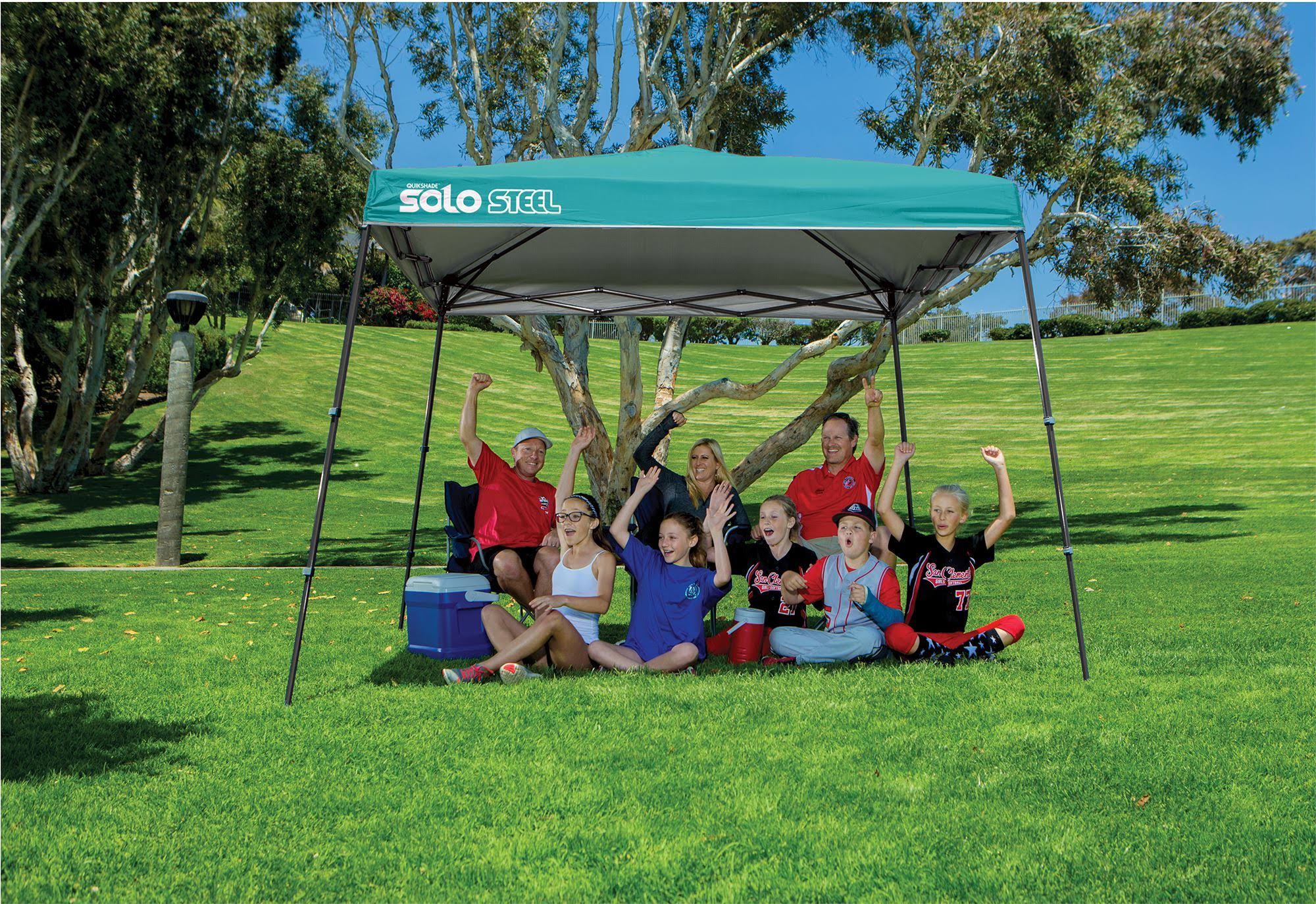 Quik Shade Solo Steel 72 11 x 11& Slant Leg Canopy - Turquoise