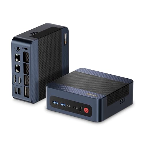 P5 Pro Mini PC, AMD Ryzen 7 6800H, 32GB DDR5 512GB SSD Mini Desktops Computer, Quad Display PC, Dual USB 4.0 & HDMI, 2.5G RJ45 LAN, Wi-Fi 6E/BT 5.2