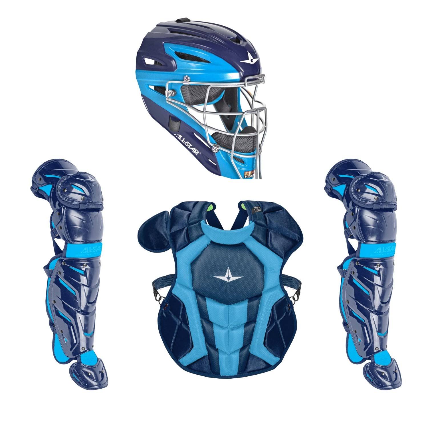 All Star Intermediate System7 Axis Elite Travel Team Catcher&s Set Navy/Blue