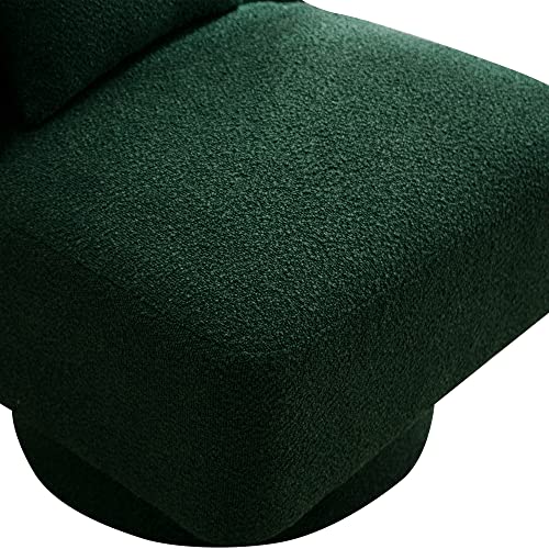 Swivel Barrel Chair, Comfy Round Accent Sofa Chair for Living Room, 360 Degree Swivel Barrel Club Chair with a Pillow, Leisure Arm Chair for Nursery