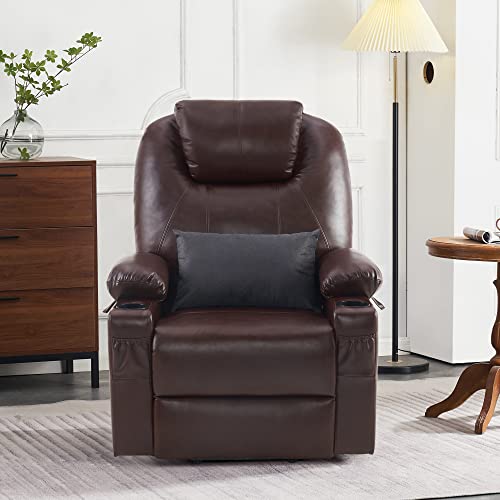 MCombo Dual Motor Large Power Lift Recliner Chair for Elderly, Lay Flat Lift Chair with Heat and Massage, Big Lift Recliner for Tall People