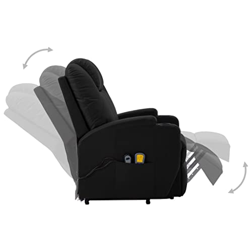 vidaXL Electric Power Lift Massage Chair with Manual Recline, 6-Point Vibration Massage
