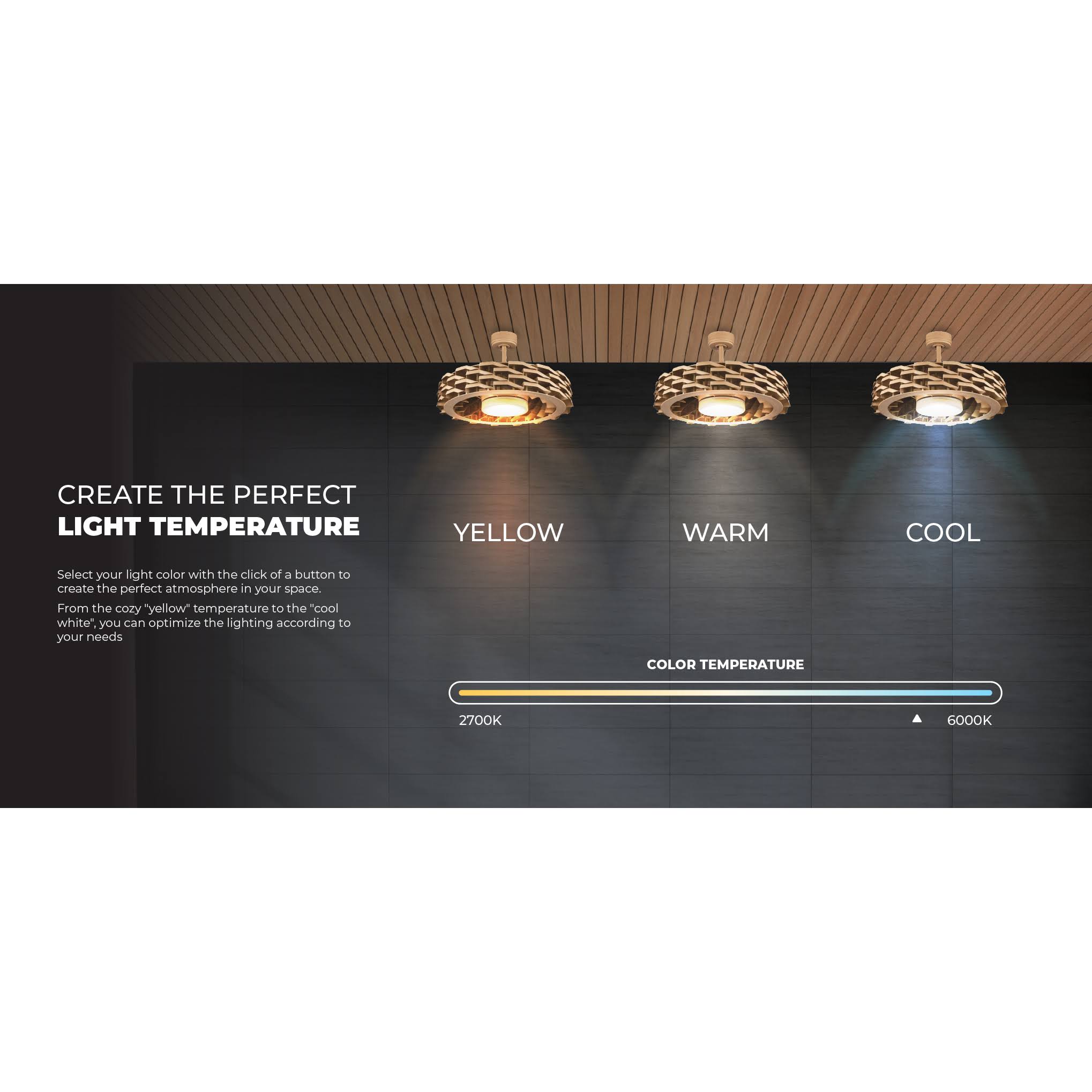 Lumio Bladeless Ceiling Fan, 6 Speeds with Dimmable LED Light White / 21x22