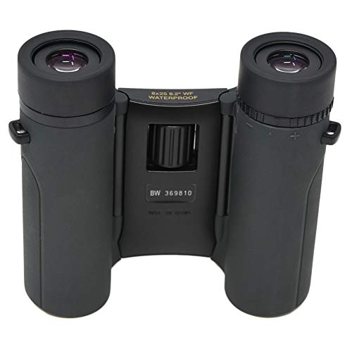 Nikon Trailblazer 8x25 ATB Black Binoculars 8218 | Waterproof, Fogproof, Dual-hinge design, Compact Binocular, Black Rubber Armoring
