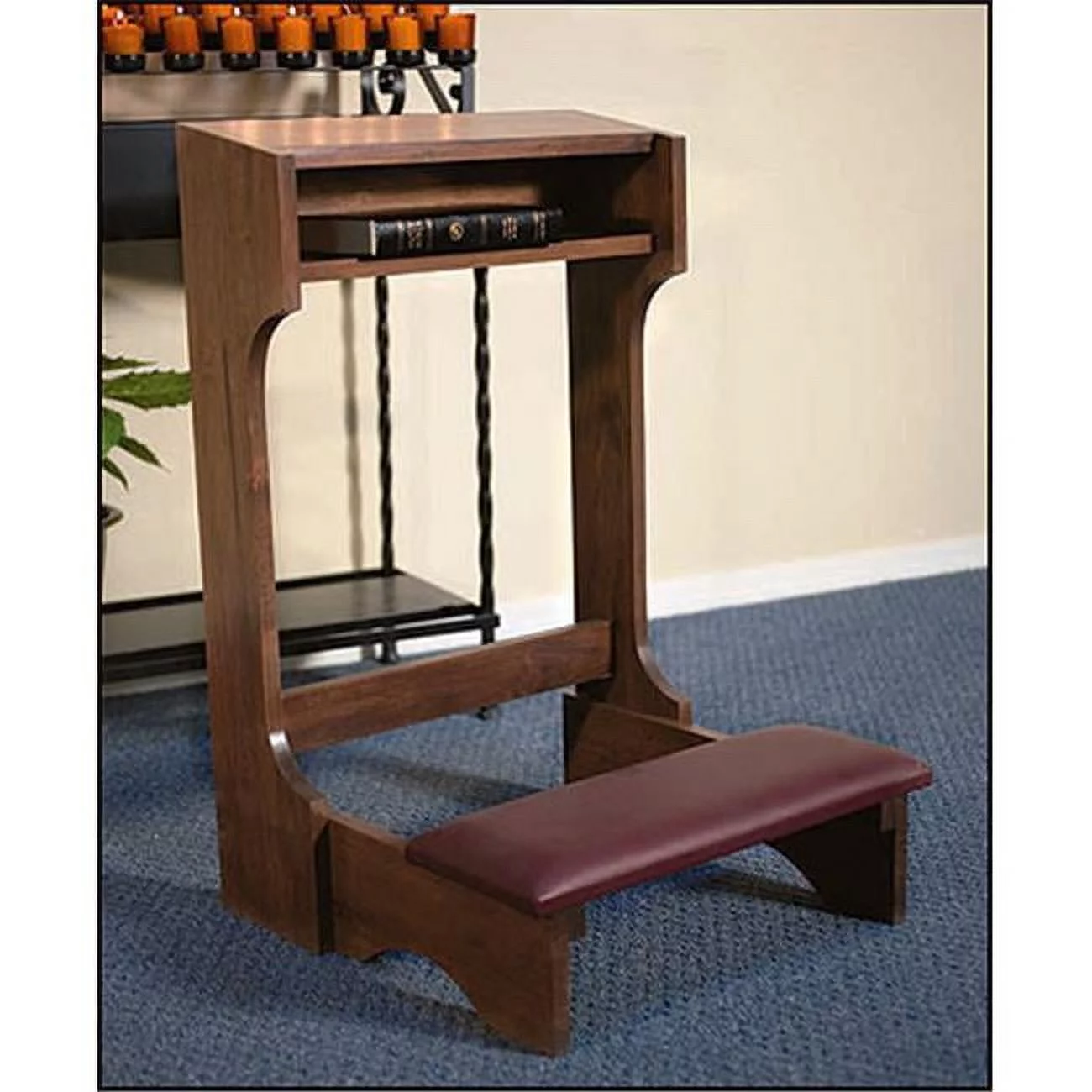 Christian Brands Church Supply LC907 Walnut Padded Kneeler