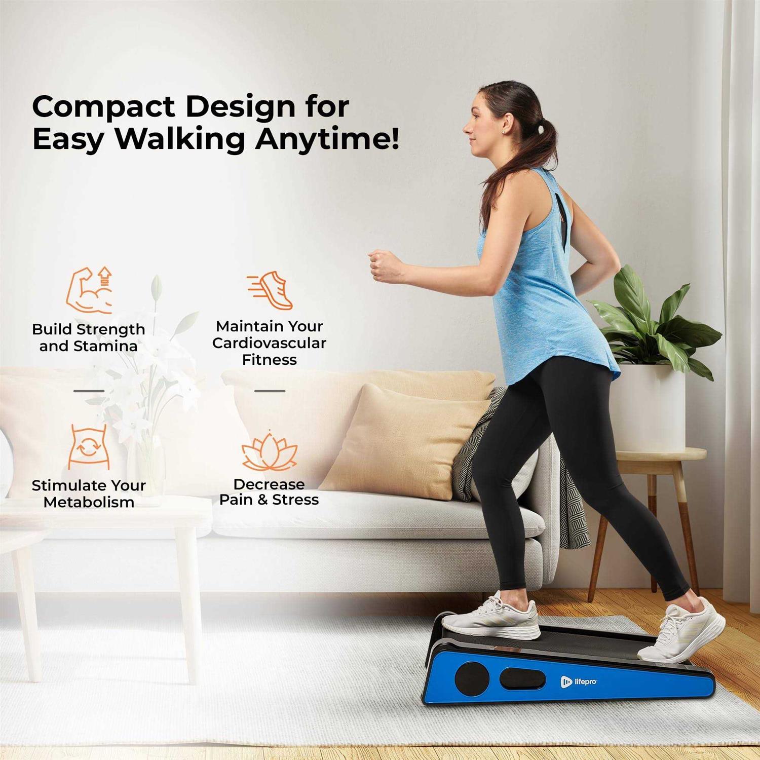 Lifepro Smallest Portable 30in Small Mini Walking Pad Treadmill with Incline Under Desk Work - Sports Supplies Online Store