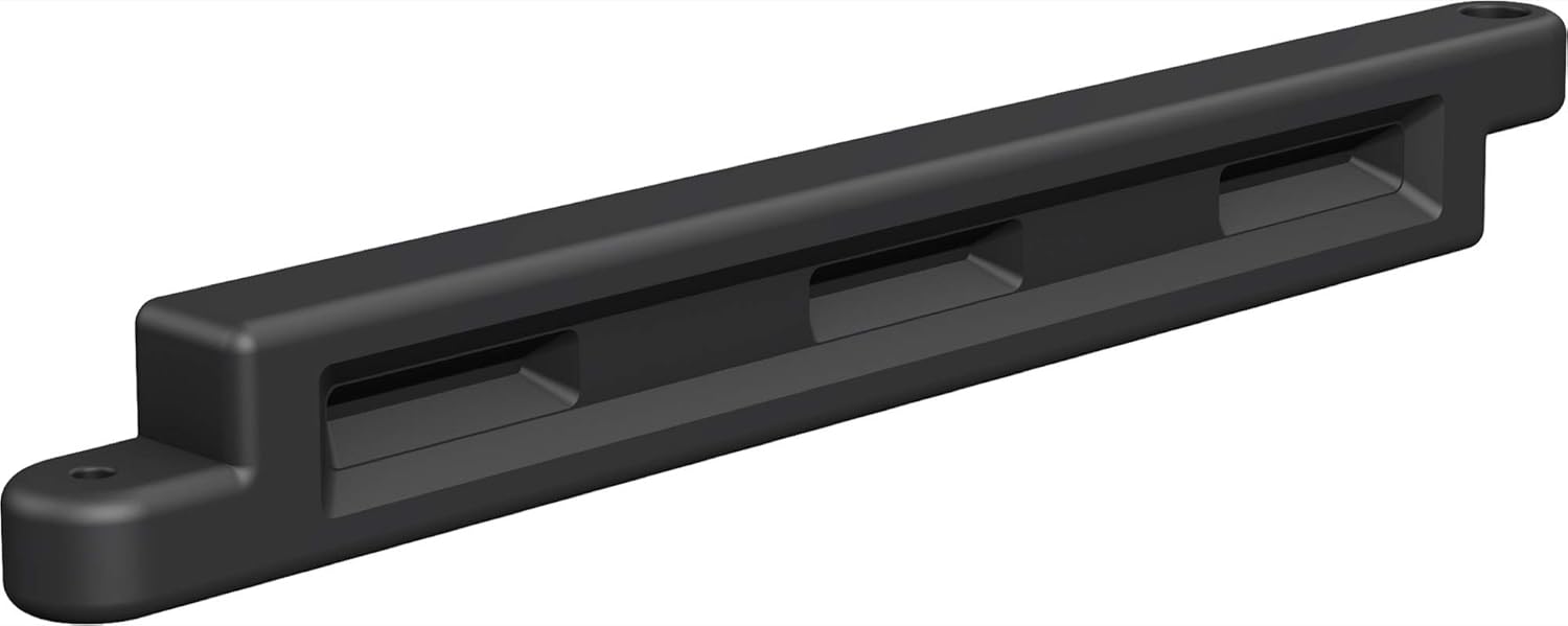 Playsafer Playground Edging Border - Plastic Interlocking Timber for Playgrounds, Backyards, and Playareas - Black - 52" L X 4" W X 6" H (2 Pack)