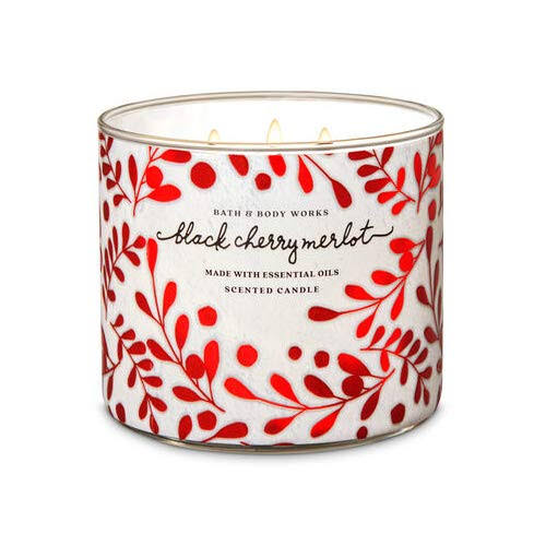 White Barn Bath u0026 Body Works 3-Wick Scented Candle in Black Cherry Merlot (2019)