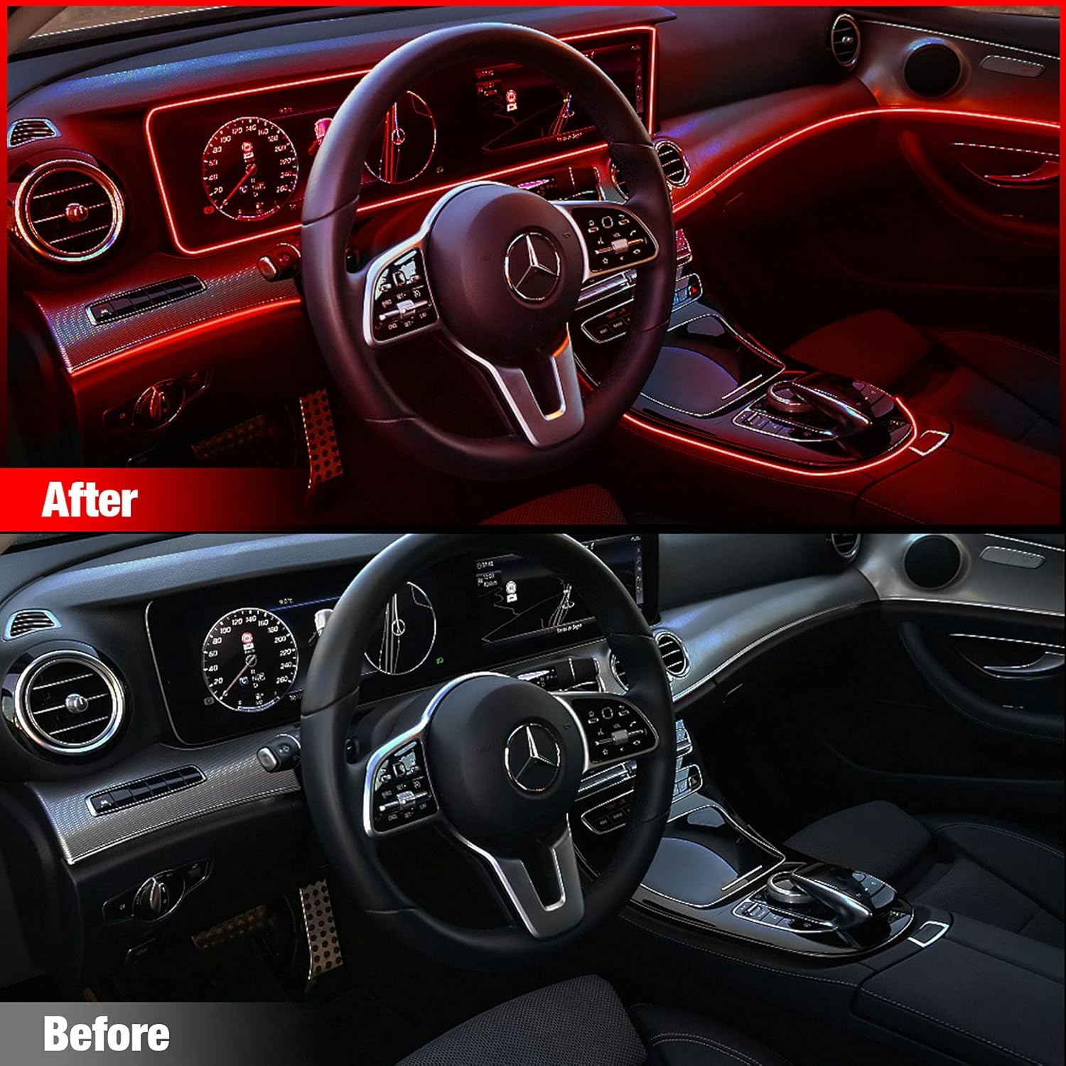 Interior Car Lights, WEBUPAR Car Accessories 10 in 1 Car LED Strip Lights with APP Control, 236 inches Fiber Optic
