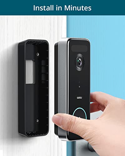 AOSU Doorbell Camera Wireless, 5MP Ultra HD, No Monthly Fee, 2.4/5 GHz WiFi Video Doorbell with Homebase, Battery/Wired Powered