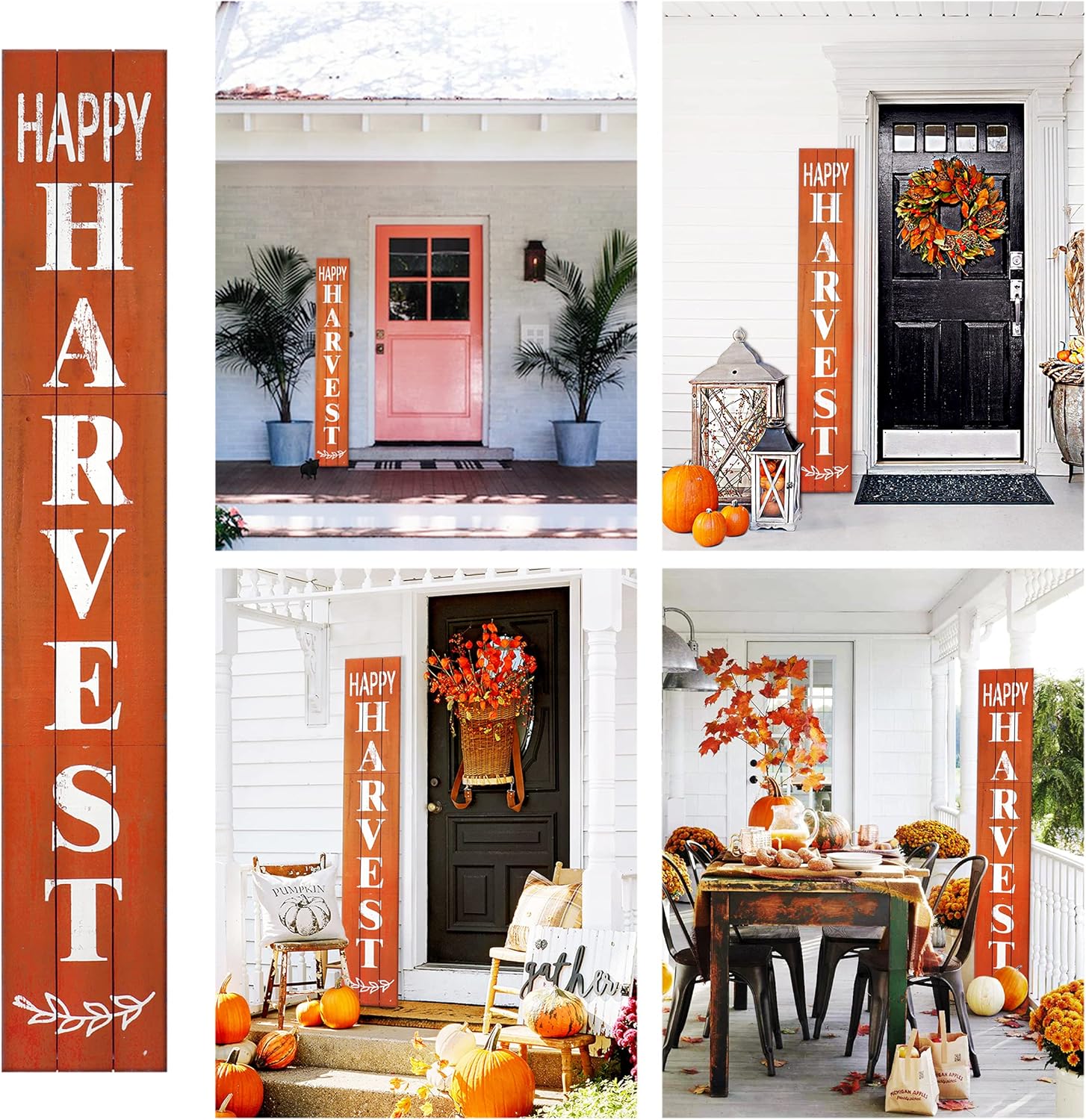 Outdoor Welcome Sign for Front Porch Decor, Interchangeable Seasonal Icons Vertical Welcome Sign, Modern Farmhouse Decor for The Home