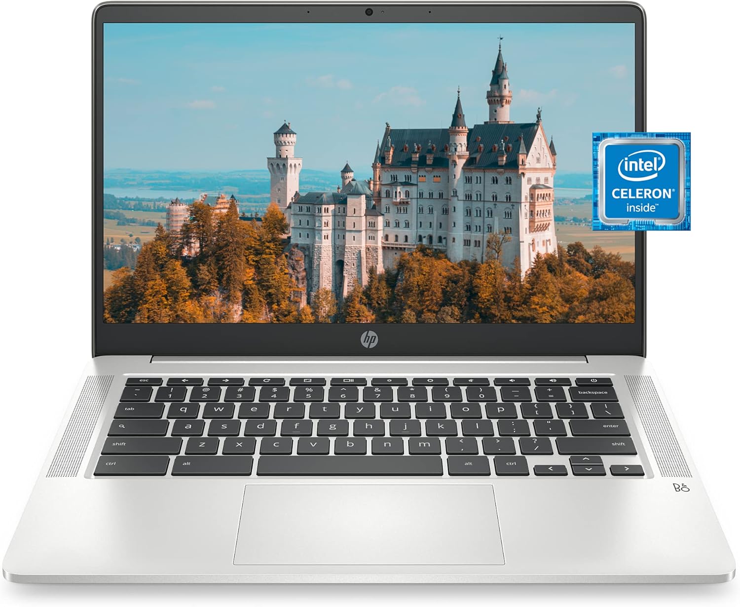 HP Chromebook 14 Laptop, Intel Celeron N4020, 4 GB RAM, 32 GB eMMC, 14” HD Micro-Edge Display, Chrome OS, Thin & Portable, 4K Graphics
