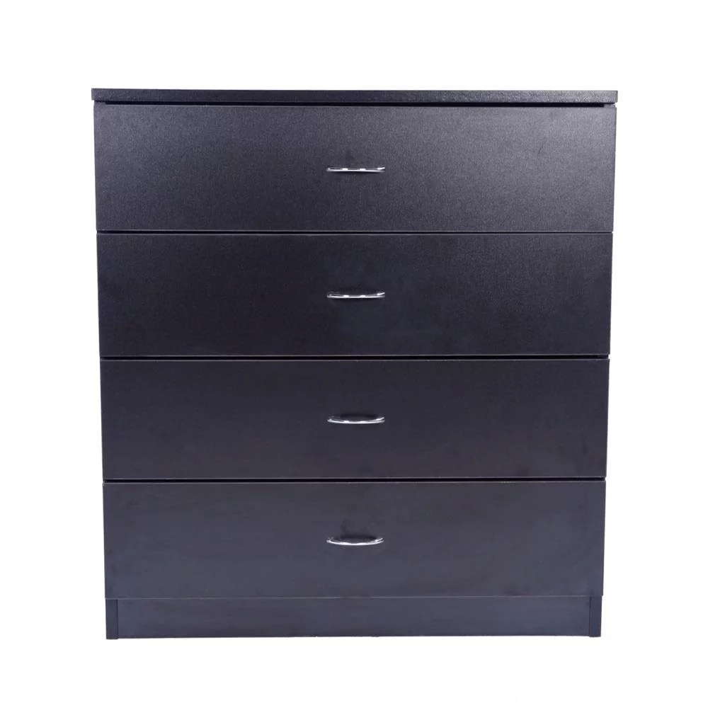 UBesGoo Modern Dresser Storage Chest Organizer Unit with 4 Drawers for Bedroom, Living Room,Black