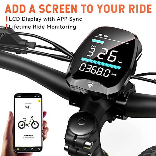 HOVSCO Electric Bike, 26"x 4" Fat Tire Ebike for Adults, 750W Motor Torque Sensor Mountain Bike 28Mph