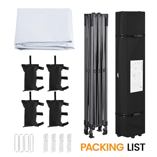 Yaheetech Heavy Duty Pop Up Canopy Tent, 10x20 Commercial Instant Shelter Tent for Wedding, Parties, Adjustable Outdoor Canopy with Wheeled Carry Bag