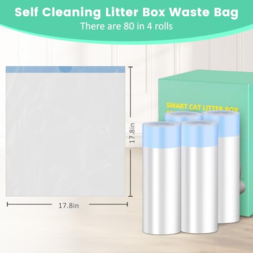 Self Cleaning Cat Litter Box, 65L+ 9 L Extra Large Robot Automatic Litter Box for Multiple Cats, APP Control