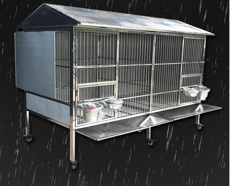 Outdoor rainproof stainless steel chicken coop