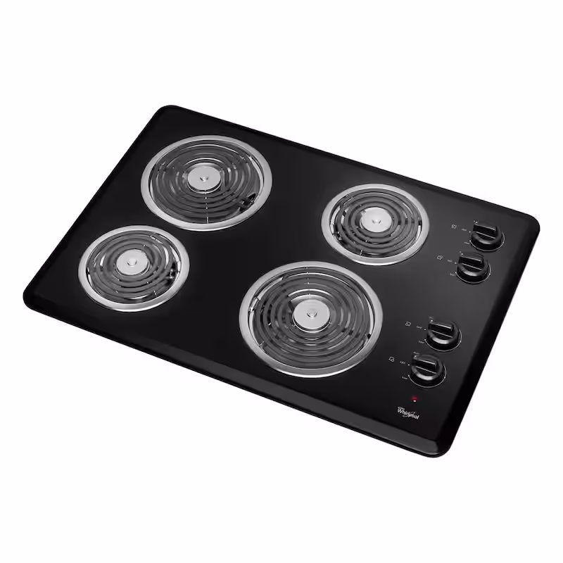 30 in. Coil Electric Cooktop in Black with 4 Elements