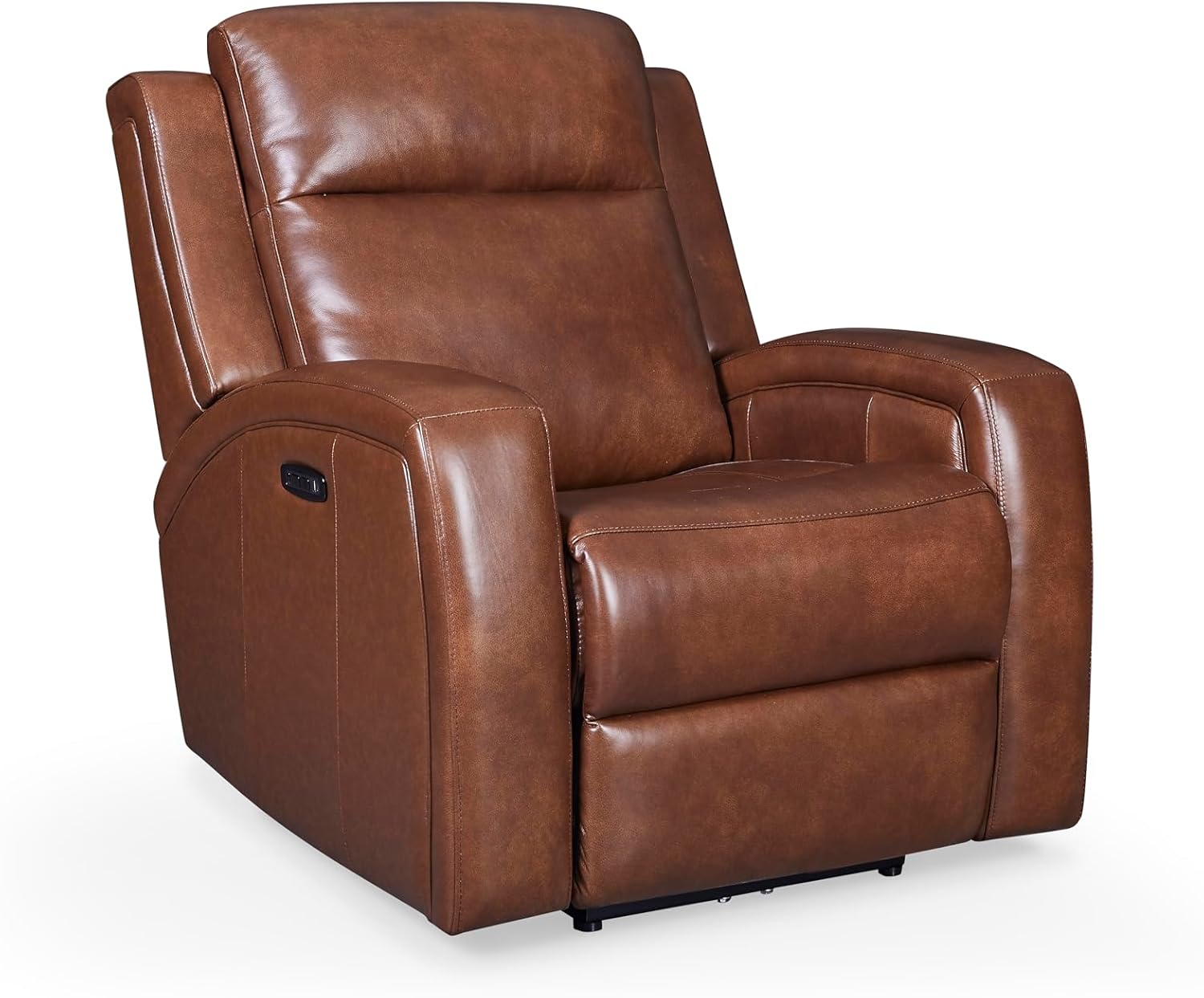 Cheyenne Dual Power Zero Gravity Leather Swivel Recliner, Saddle