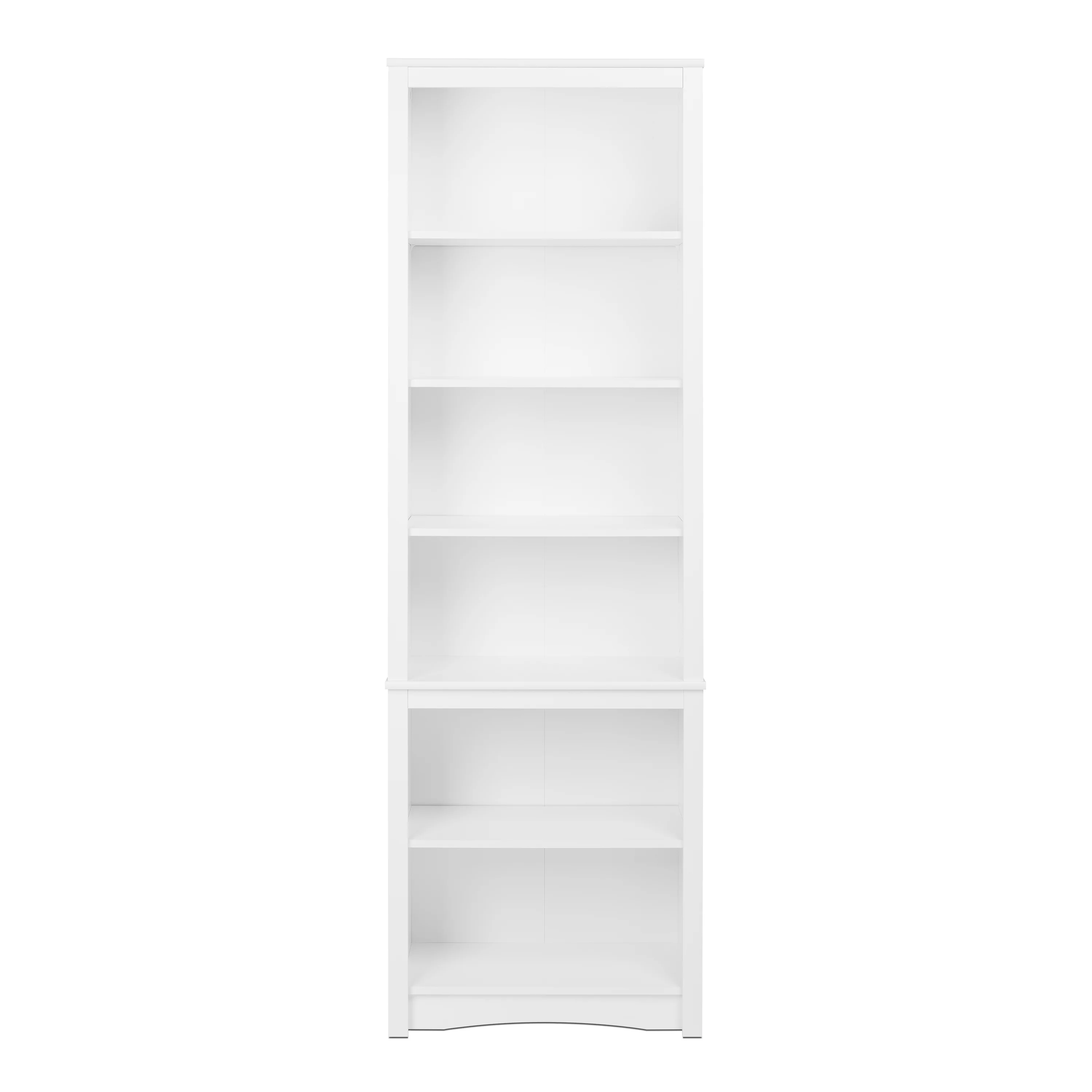 Prepac Home Office Modern 80" Tall Bookcase with Adjustable Shelves, White