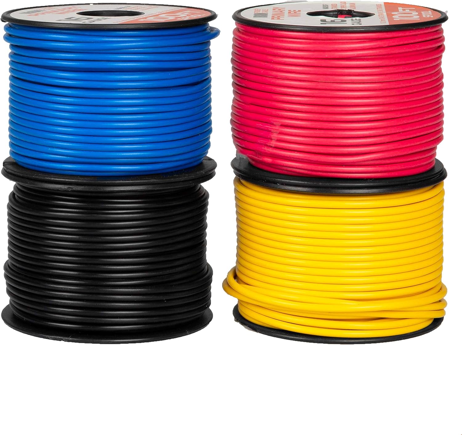 12 Gauge Primary Wire - 10 Roll Assortment Pack - 100 Ft of Copper Clad Aluminum Wire per Roll Pack of 2